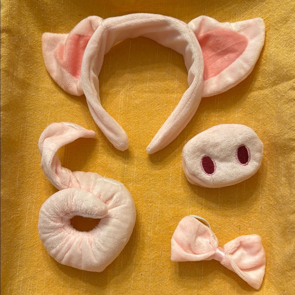 Plush Pink Animal Ears Headband for Kids